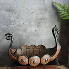 Antieke Viking Schip Organizer – Handgemaakt Design & Historische Woondecoratie-Home & Garden-DeWoonVallei-DeWoonVallei