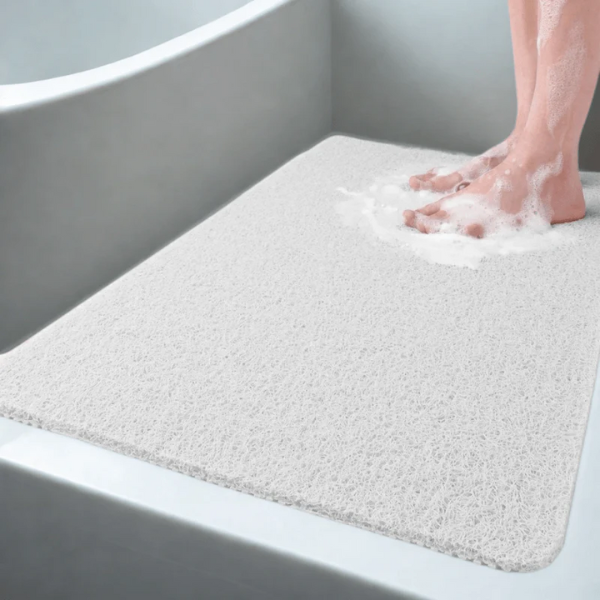 Antislip Douchemat met Sneldrogende Afvoer en Antibacterieel Comfort-Bathroom-DeWoonVallei-Wit-Klein (40x60 cm)-DeWoonVallei