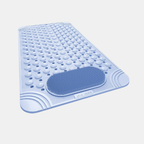 Antislip Douchemat met Zuignappen, Afvoergaten en Voetscrubber Massage-Bath & Shower Mats-DeWoonVallei-Blauw-DeWoonVallei