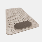 Antislip Douchemat met Zuignappen, Afvoergaten en Voetscrubber Massage-Bath & Shower Mats-DeWoonVallei-Kaki-DeWoonVallei