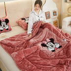 Arctic Velvet Deken- & Kussenset – 3D Geborduurd Design & Ultiem Warm Comfort-Home Decor-DeWoonVallei-Minnie-Enkel (105x145cm)-DeWoonVallei