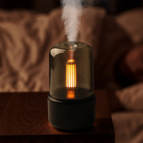 Aromalamp met Kaarslicht LED Flikkergloed met Ontspannende Aromatherapie-Diffuser-DeWoonVallei-DeWoonVallei