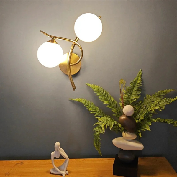 Artistieke Energiezuinige Wandlamp met Stijlvolle Moderne Elegant-Wall light-DeWoonVallei-Geelgoud-DeWoonVallei