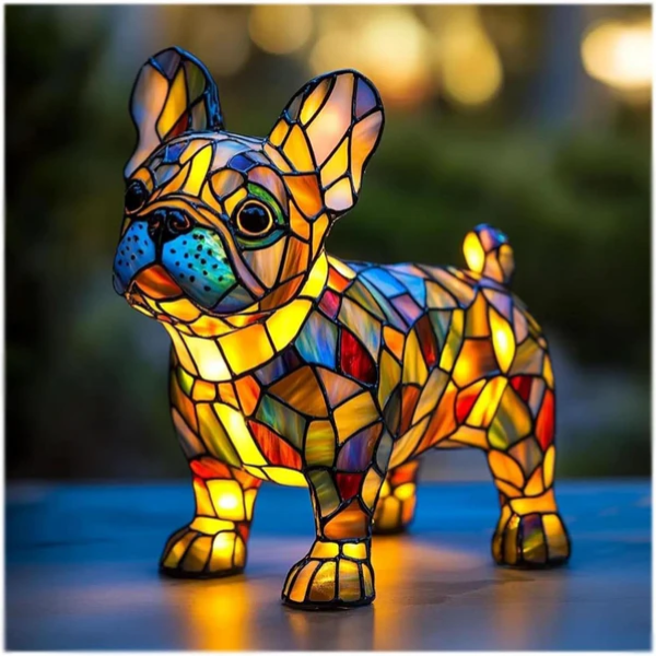 Artistieke LED Hondenlamp USB Aangedreven Decoratieve Sfeerlicht voor Gezellig Thuis-Lights-DeWoonVallei-Bulldog-DeWoonVallei