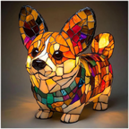Artistieke LED Hondenlamp USB Aangedreven Decoratieve Sfeerlicht voor Gezellig Thuis-Lights-DeWoonVallei-Corgi Staande Houding-DeWoonVallei