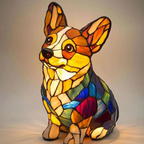 Artistieke LED Hondenlamp USB Aangedreven Decoratieve Sfeerlicht voor Gezellig Thuis-Lights-DeWoonVallei-Corgi Zittende Houding-DeWoonVallei