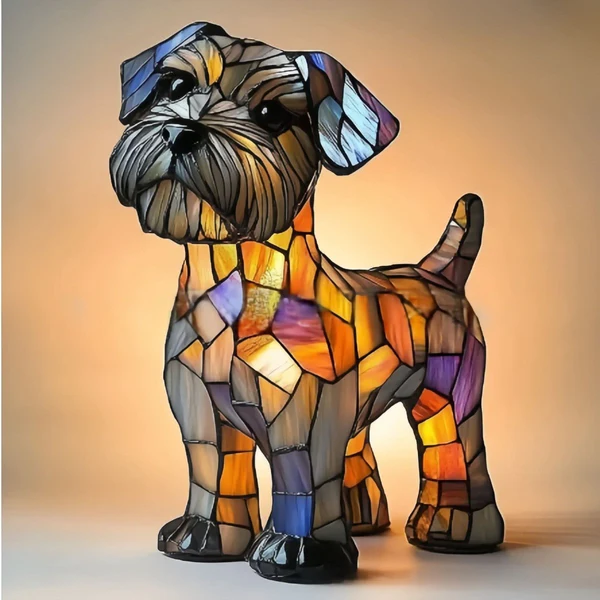 Artistieke LED Hondenlamp USB Aangedreven Decoratieve Sfeerlicht voor Gezellig Thuis-Lights-DeWoonVallei-Schnauzer-DeWoonVallei