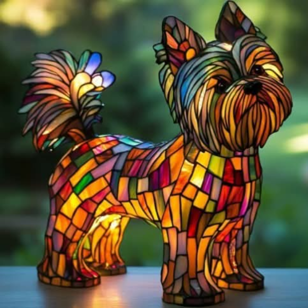 Artistieke LED Hondenlamp USB Aangedreven Decoratieve Sfeerlicht voor Gezellig Thuis-Lights-DeWoonVallei-Yorkshire Terrier Type B-DeWoonVallei