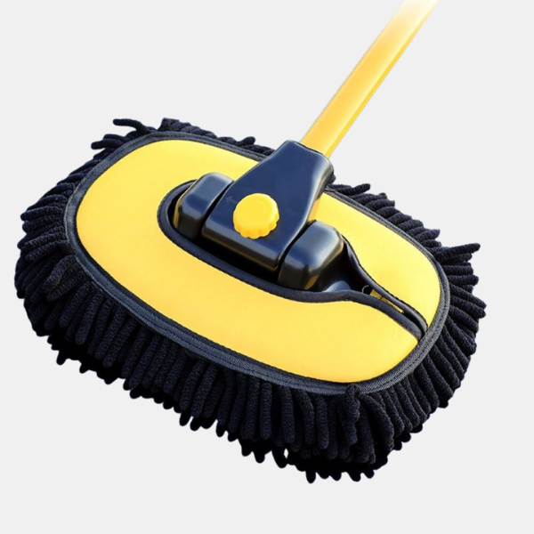 Autowas Mop Lange Handgreep 15° Buigbaar 90° Roterend voor Eenvoudige Vlekkeloze Reiniging-car-DeWoonVallei-Geel-DeWoonVallei