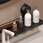 Badkamer Zuignap Goedgeplaatste Wasbakplank Walnoot Ontwerp Ruimtebesparende Organizer-Bathroom Accessories-DeWoonVallei-DeWoonVallei