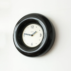Bagel Wandklok Retro Minimalistisch Ontwerp voor Speelse Huisdecoratie-Clocks-DeWoonVallei-Zwart-DeWoonVallei