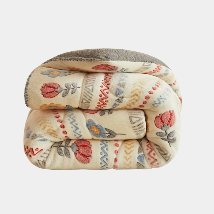 Bloemen Sherpa Deken - Zachte Warmte & Romantisch Slaapcomfort-Home & Garden-DeWoonVallei-Tweepersoonsbed-DeWoonVallei