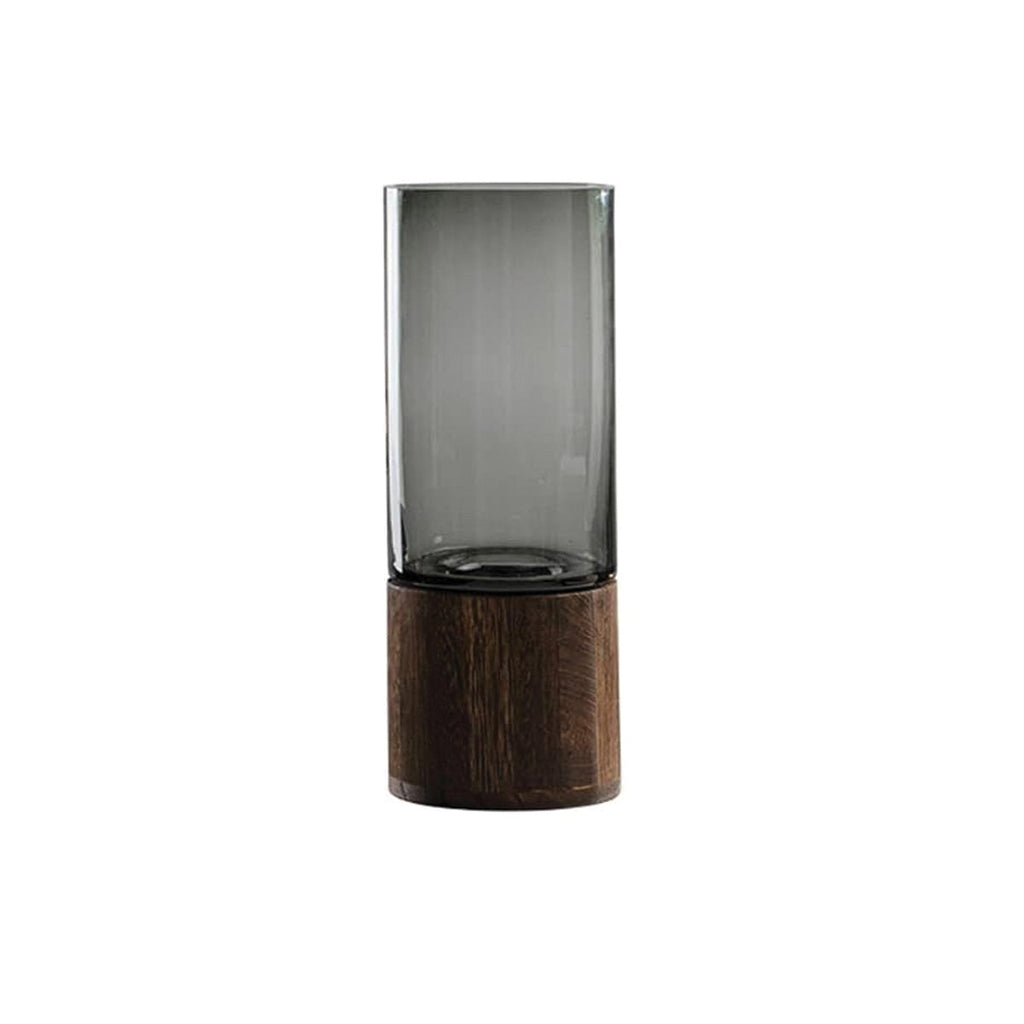 Bloemenvaas Glas en Hout – Moderne Decoratieve Vaas-Vases-Groot-DeWoonVallei