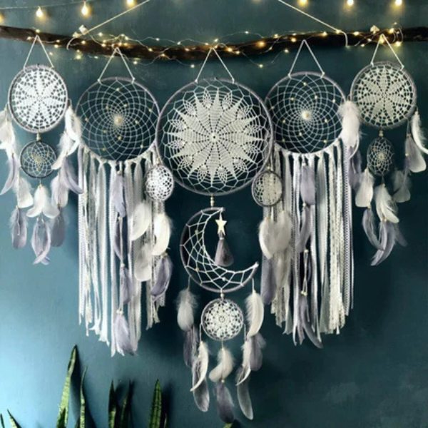 Boho Dromenvanger Wanddecoratie Set Handgemaakt Ontwerp voor Rustige Huisstijl-Decoration-DeWoonVallei-DeWoonVallei