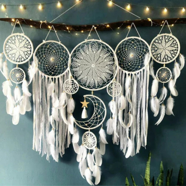 Boho Dromenvanger Wanddecoratie Set Handgemaakt Ontwerp voor Rustige Huisstijl-Decoration-DeWoonVallei-DeWoonVallei