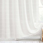 Boho Farmhouse Douchegordijn Stijlvol Ruit- en Streepdesign voor Gezellige Elegante Badkamers-Shower Curtain-DeWoonVallei-DeWoonVallei