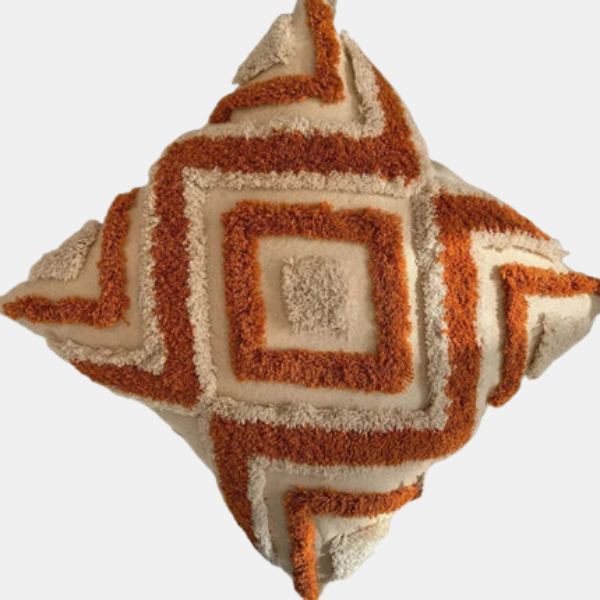 Boho Geborduurde Kussenhoes met Handgemaakt Detail voor Elegantie en Comfort-Cushion Cover-DeWoonVallei-DeWoonVallei