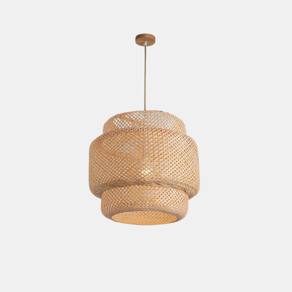 Boho Gelaagde Rieten Hanglamp Natuurlijk Warm Licht-hanging lamp-DeWoonVallei-DeWoonVallei