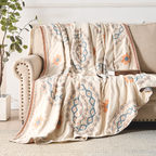 Boho Mandala Katoenen Deken Zacht & Stijlvol voor Thuis-Cotton Blankets-DeWoonVallei-DeWoonVallei