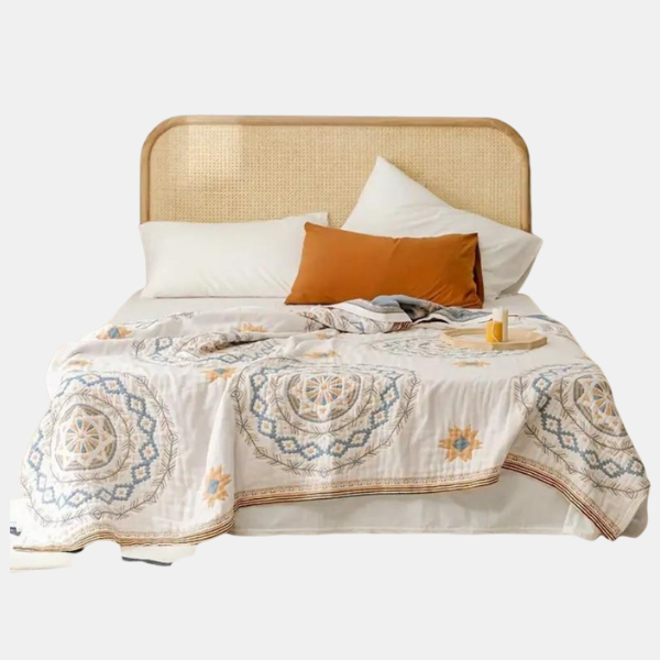 Boho Mandala Katoenen Deken Zacht & Stijlvol voor Thuis-Cotton Blankets-DeWoonVallei-DeWoonVallei