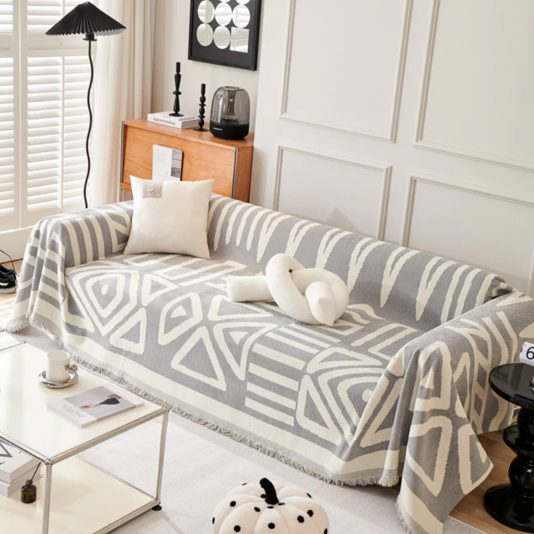 Boho Omkeerbare Bankhoes - Stijlvolle Bescherming & Comfort voor Elk Interieur-Home & Garden-DeWoonVallei-Grijs-180x280cm-DeWoonVallei