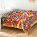 Boho Omkeerbare Koeldeken Zacht Ademend Comfort-Cotton Blankets-DeWoonVallei-DeWoonVallei