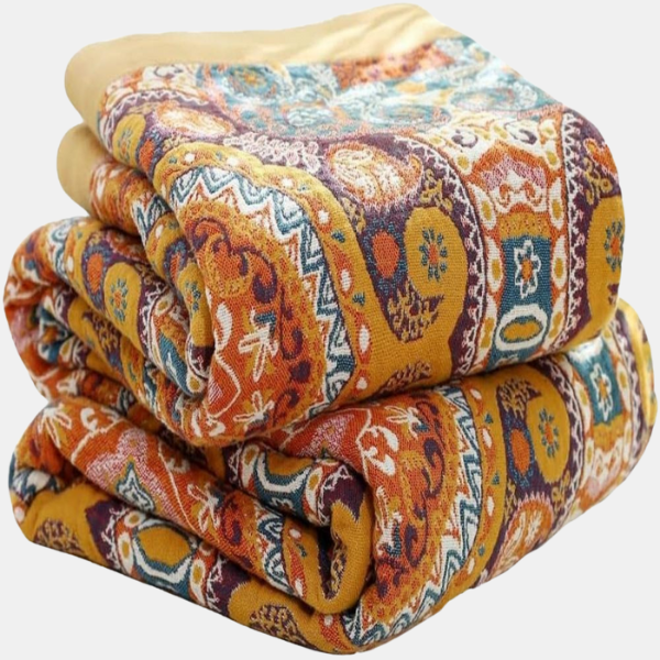 Boho Omkeerbare Koeldeken Zacht Ademend Comfort-Cotton Blankets-DeWoonVallei-DeWoonVallei