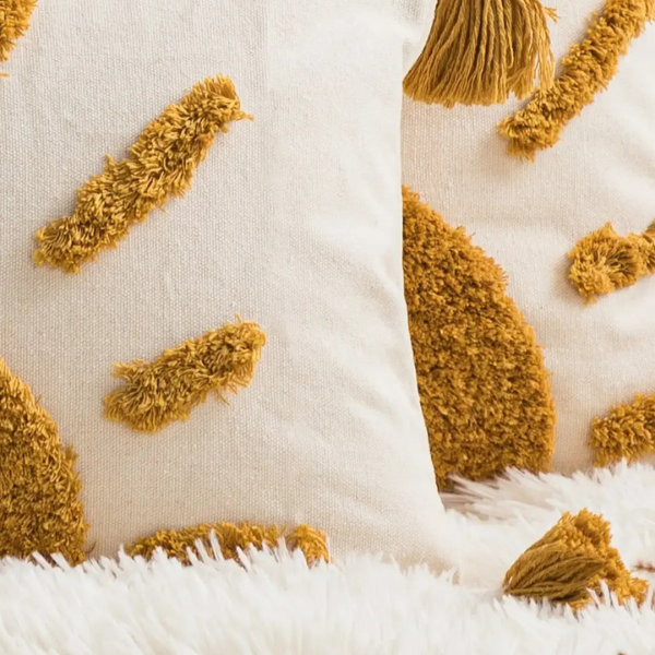 Boho Zonne Kussenhoes Getufte Stijl Zacht Decoratief Comfort-Cushion Cover-DeWoonVallei-DeWoonVallei