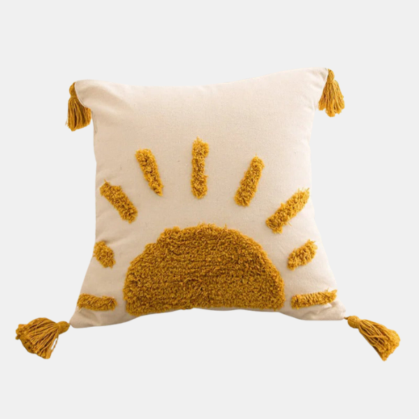 Boho Zonne Kussenhoes Getufte Stijl Zacht Decoratief Comfort-Cushion Cover-DeWoonVallei-DeWoonVallei