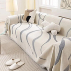 Chenille Katoen Sofa Deken Reversibel Zacht Luxe Comfort-Cushion Cover-DeWoonVallei-180x130 cm-Grijs-DeWoonVallei