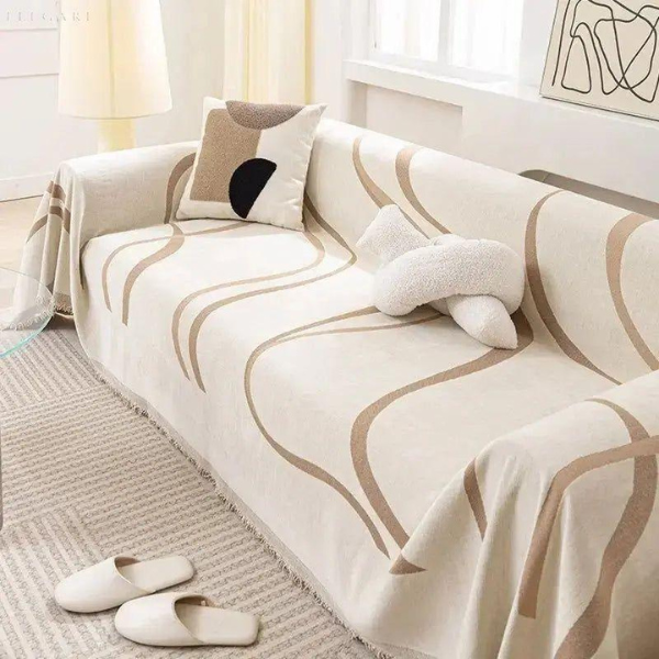 Chenille Katoen Sofa Deken Reversibel Zacht Luxe Comfort-Cushion Cover-DeWoonVallei-DeWoonVallei