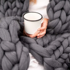 Chunky XL Wolgaren Zachte Textuur voor Gezellige DIY Creaties-Blankets-DeWoonVallei-Donkergrijs-1000g-DeWoonVallei