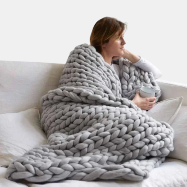 Chunky XL Wolgaren Zachte Textuur voor Gezellige DIY Creaties-Blankets-DeWoonVallei-Lichtgrijs-1000g-DeWoonVallei