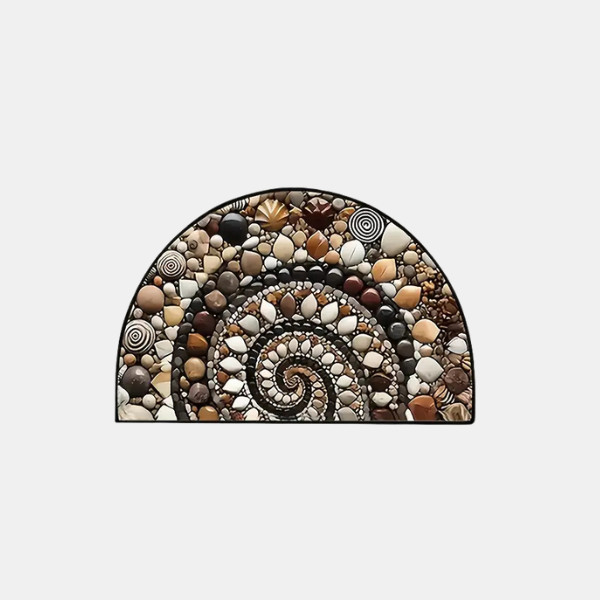 Coastal Harmony Kiezels en Schelpen Mat Zacht Antislip Decor-Bath Mats & Rugs-DeWoonVallei-DeWoonVallei