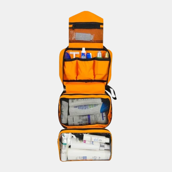 Compacte Hangende Toilettas Reisvriendelijke Organizer voor Gemakkelijke Toegang-Bathroom organizer-DeWoonVallei-Oranje-DeWoonVallei