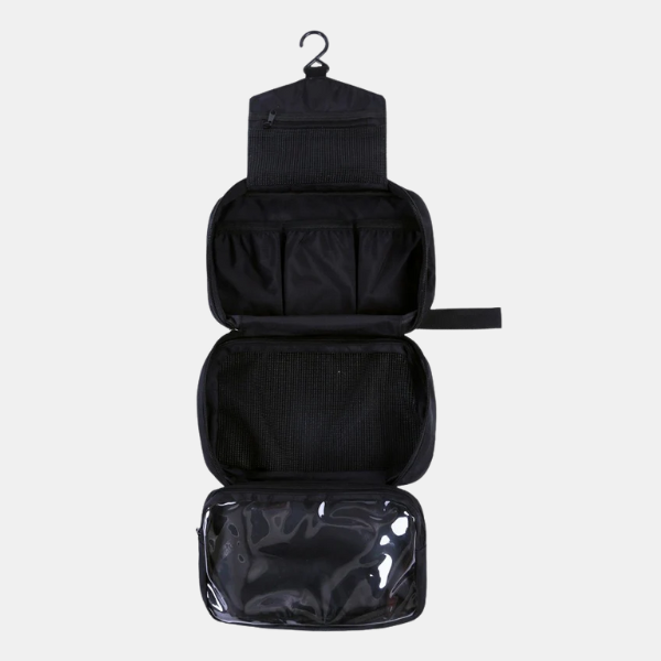 Compacte Hangende Toilettas Reisvriendelijke Organizer voor Gemakkelijke Toegang-Bathroom organizer-DeWoonVallei-Zwart-DeWoonVallei