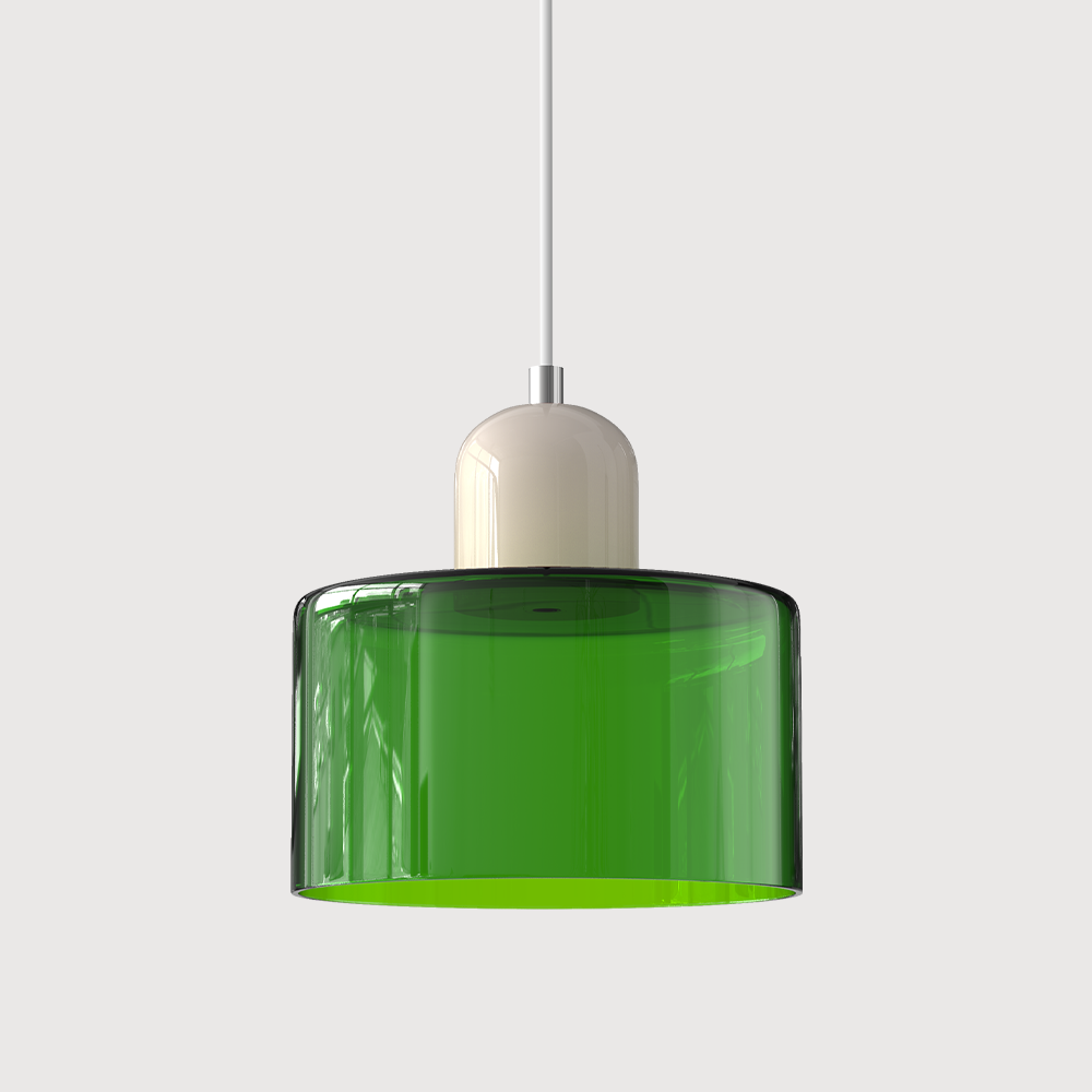 Creatieve Bauhaus Hanglamp – Geometrisch Design met Warme LED-verlichting-DeWoonVallei-Groen-Beige-DeWoonVallei