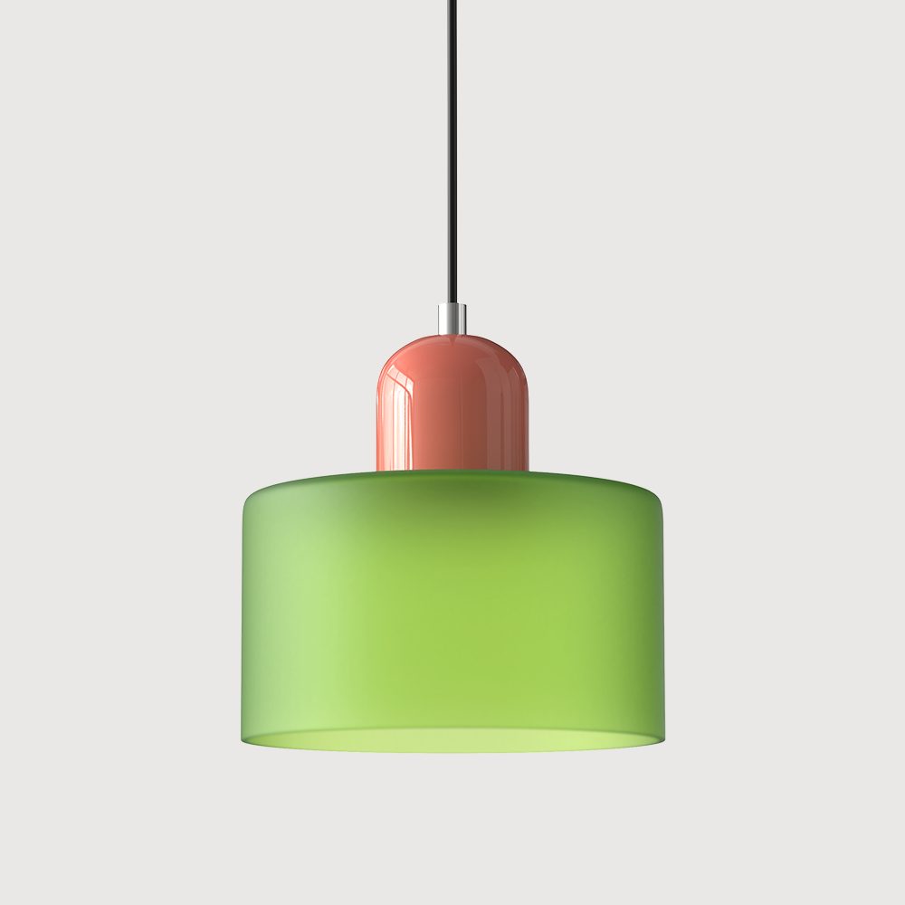 Creatieve Bauhaus Hanglamp – Geometrisch Design met Warme LED-verlichting-DeWoonVallei-Lichtgroen-Roze-DeWoonVallei