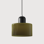 Creatieve Bauhaus Hanglamp – Geometrisch Design met Warme LED-verlichting-DeWoonVallei-Matgroen-Zwart-DeWoonVallei