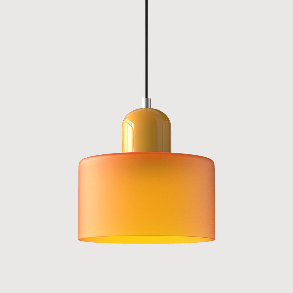 Creatieve Bauhaus Hanglamp – Geometrisch Design met Warme LED-verlichting-DeWoonVallei-Oranje-Geel-DeWoonVallei