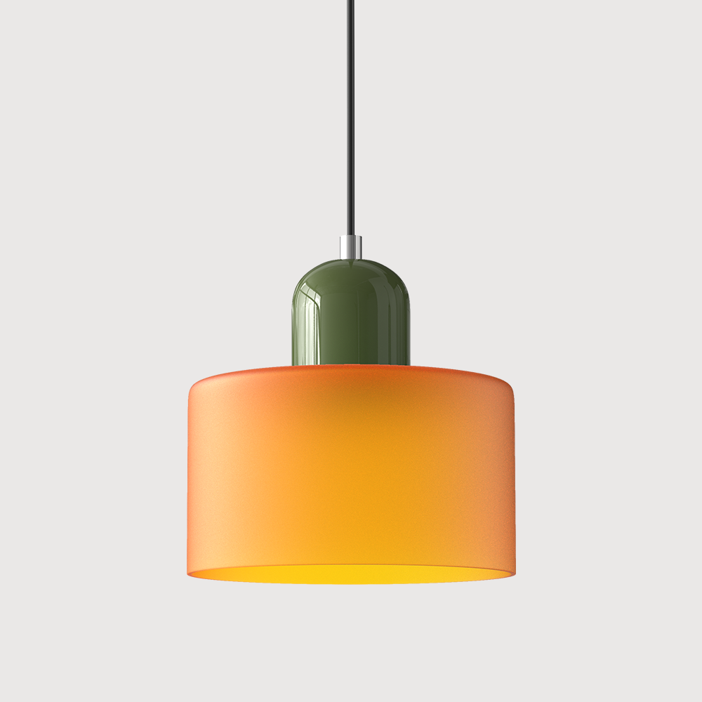 Creatieve Bauhaus Hanglamp – Geometrisch Design met Warme LED-verlichting-DeWoonVallei-Oranje-Groen-DeWoonVallei