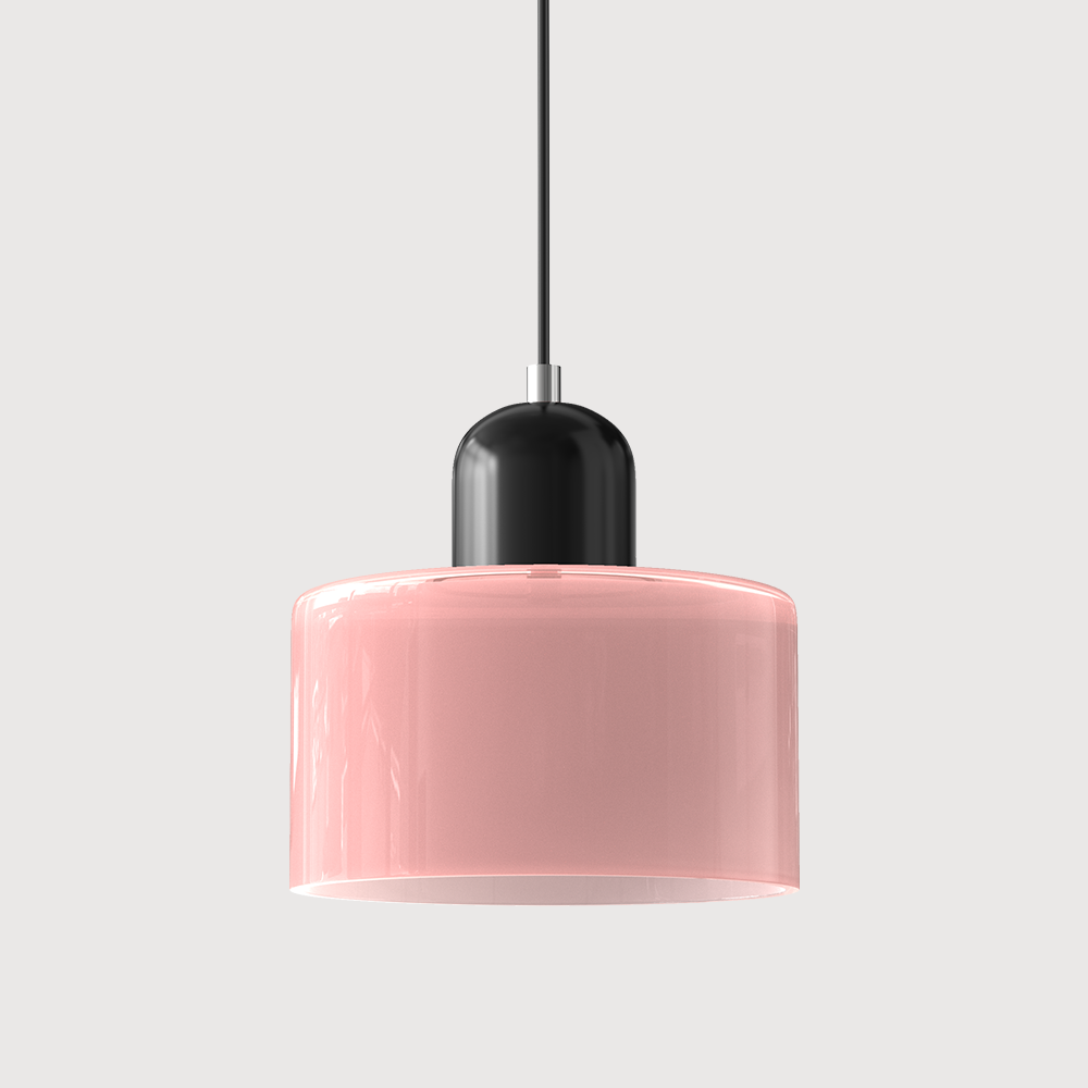 Creatieve Bauhaus Hanglamp – Geometrisch Design met Warme LED-verlichting-DeWoonVallei-Roze-Zwart-DeWoonVallei