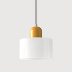 Creatieve Bauhaus Hanglamp – Geometrisch Design met Warme LED-verlichting-DeWoonVallei-Wit-Geel-DeWoonVallei
