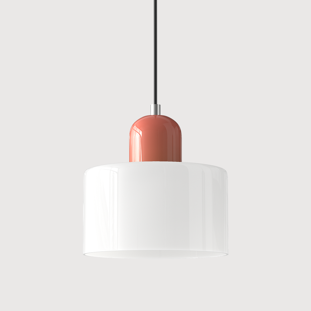 Creatieve Bauhaus Hanglamp – Geometrisch Design met Warme LED-verlichting-DeWoonVallei-Wit-Roze-DeWoonVallei