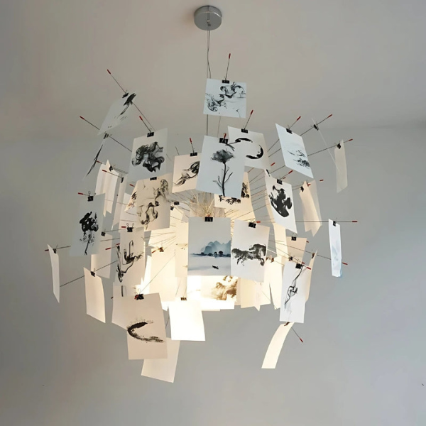 Creatieve Papieren Hanglamp Aanpasbare Kunst & Zacht Sfeerverlichting-Hanging Lamp-DeWoonVallei-DeWoonVallei