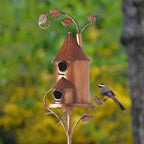 Decoratief Vogelhuis op Paal – Handgemaakt Design & Weerbestendige Tuinversiering-Home & Garden-DeWoonVallei-DeWoonVallei