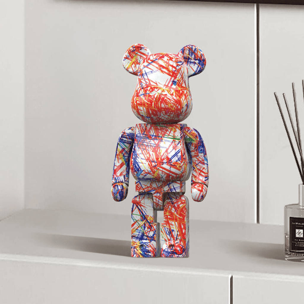 Decoratieve Beer Figurine – Kleurrijk Design & Speelse Woondecoratie-Figurines-DeWoonVallei-D-DeWoonVallei