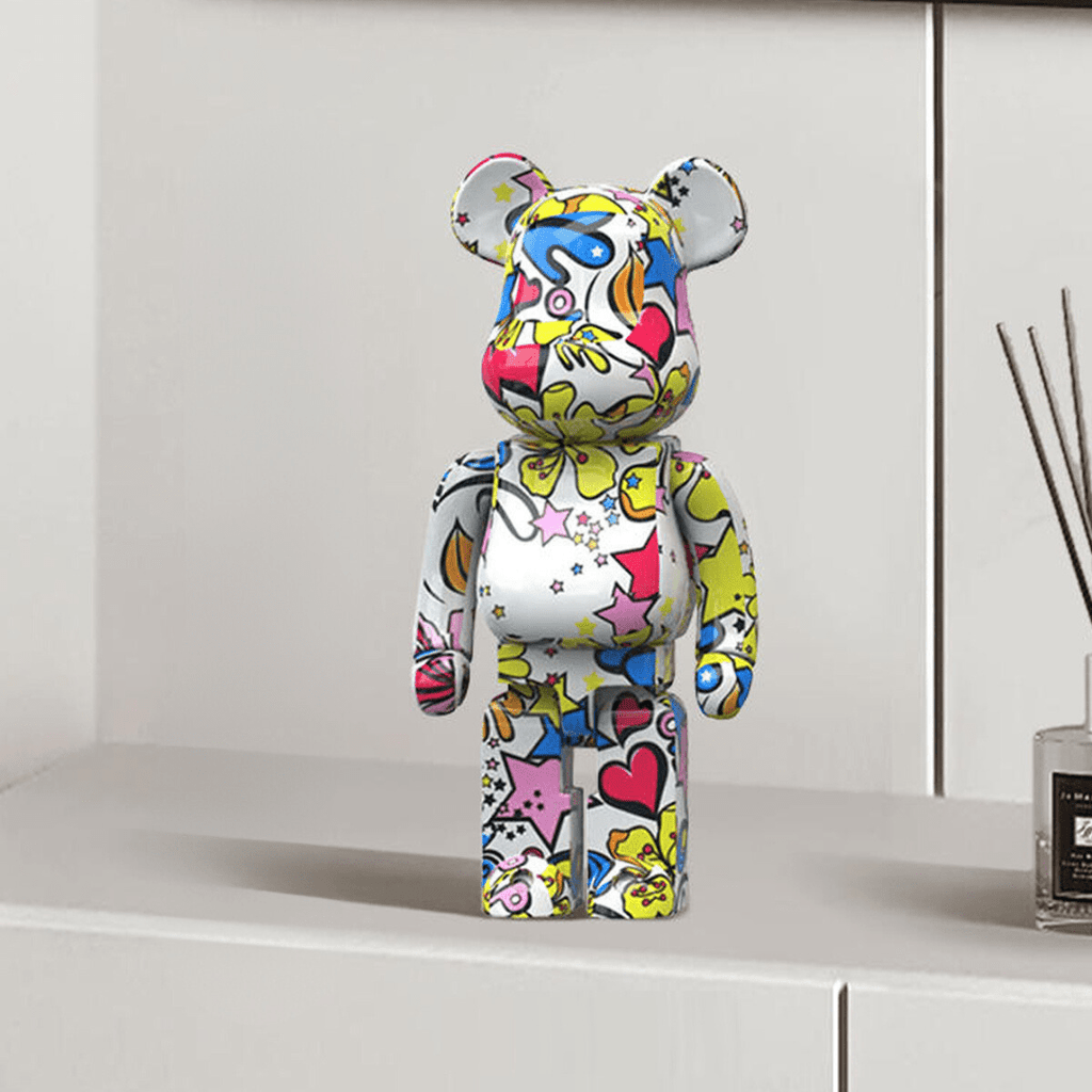 Decoratieve Beer Figurine – Kleurrijk Design & Speelse Woondecoratie-Figurines-DeWoonVallei-H-DeWoonVallei