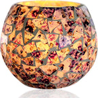 Decoratieve Glazen Kandelaar – Kleurrijk Handgemaakt Mozaïekontwerp voor Warme Sfeerverlichting-Home & Garden-DeWoonVallei-Stijl 05-DeWoonVallei