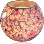 Decoratieve Glazen Kandelaar – Kleurrijk Handgemaakt Mozaïekontwerp voor Warme Sfeerverlichting-Home & Garden-DeWoonVallei-Stijl 07-DeWoonVallei